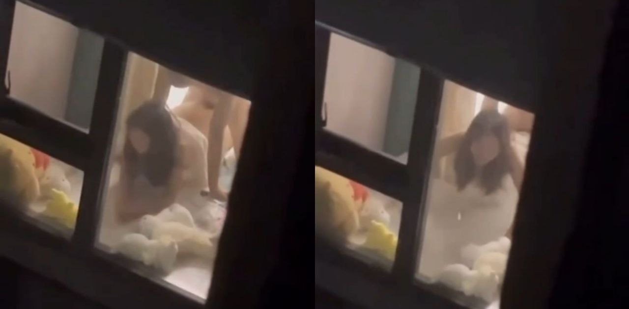 西昌丁家坝 小夫妻七夕家中啪啪忘记关窗帘 被路人偷拍 现场直播激情大戏！