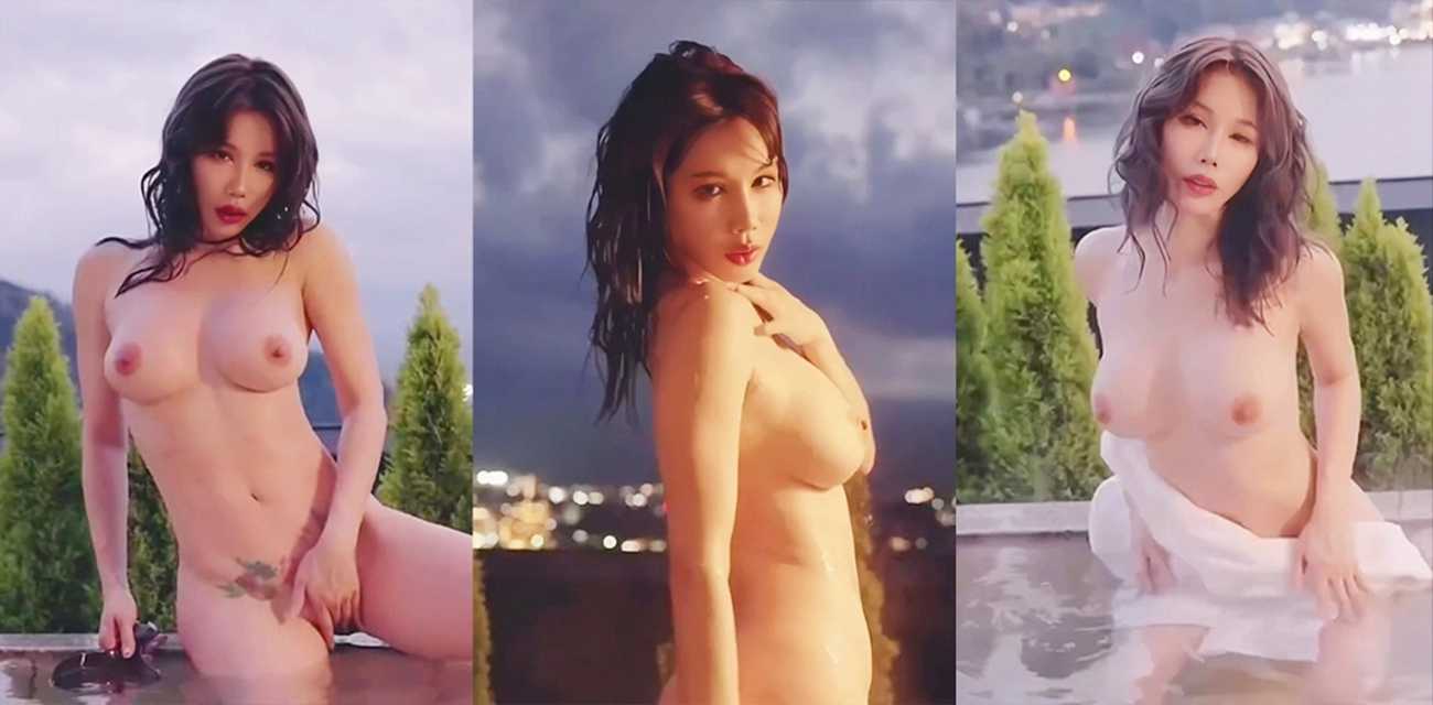 台湾巨乳女神 辛尤里 富士山下裸汤自慰 产后曲线更显妖娆 揉奶抚穴蚀骨销魂