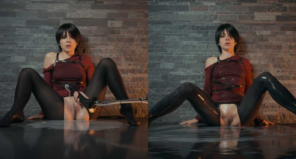 欧美博主 CreamySpot cos艾达王 炮机自慰 润滑淫液填满白虎穴 淫靡到爆！